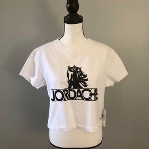 Jordache Cropped White Tee